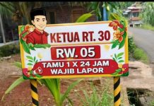 Pemkot Minta Seluruh RT Pasang Plang Nama